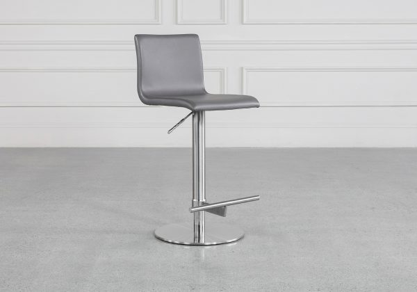Ando Grey 49 Vinyl Counter Stool - Angle