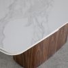 Aries White Royal Kalacata Dining Table - Details