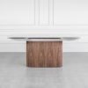 Aries White Royal Kalacata Dining Table - Front