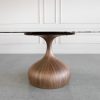 Armand White Ceramic Dining Table - Side