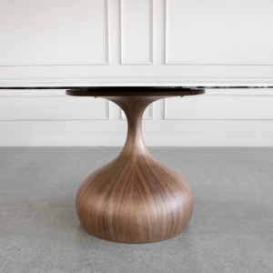 Armand White Ceramic Dining Table Side