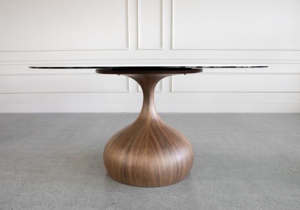 Armand White Ceramic Dining Table - Side