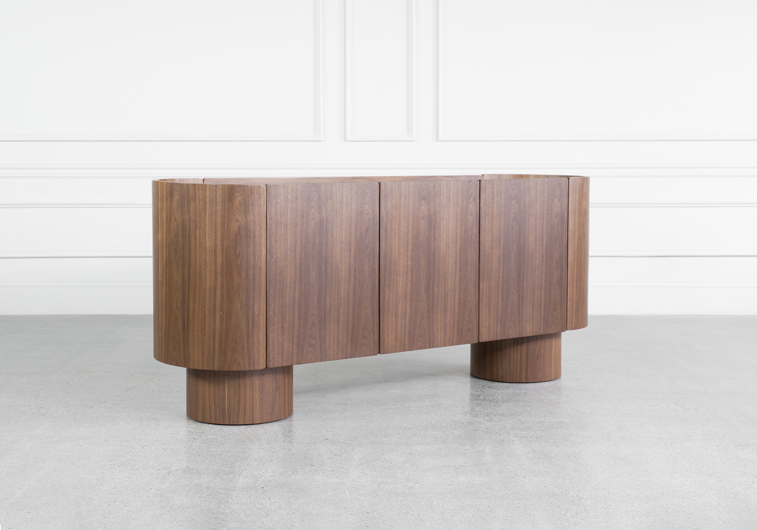 Atila Walnut Sideboard Angle Atila Walnut Sideboard Angle