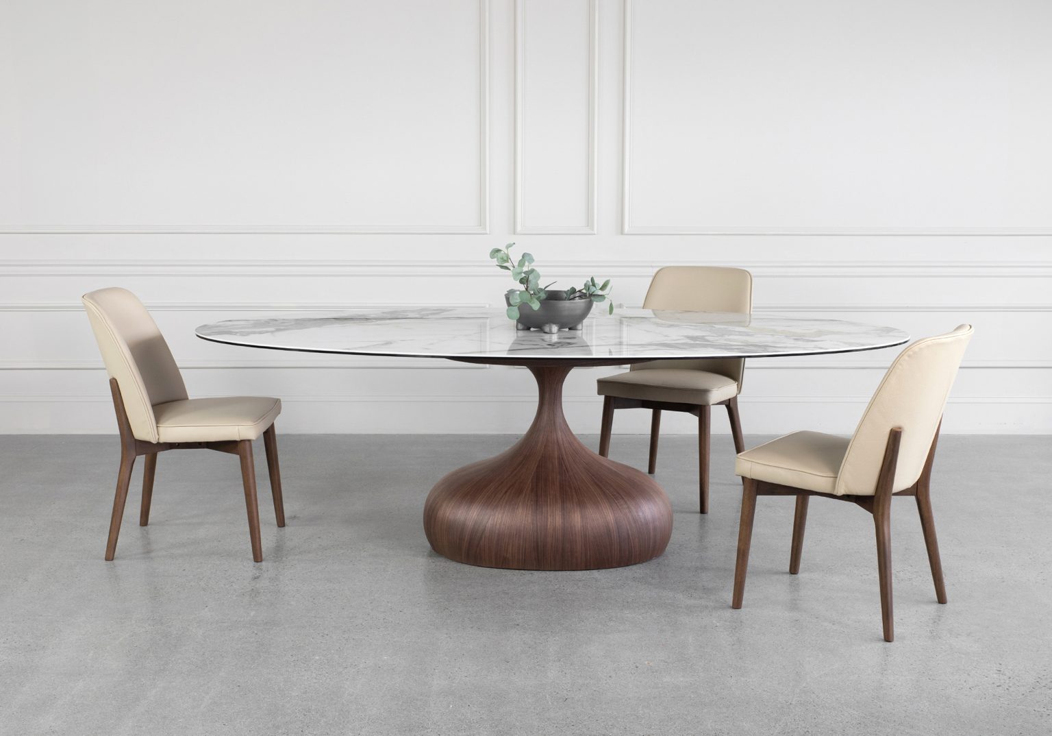 Barney Ceramic Dining Table with Chairs