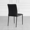 Beatrice Black Leather Dining Chair - Back