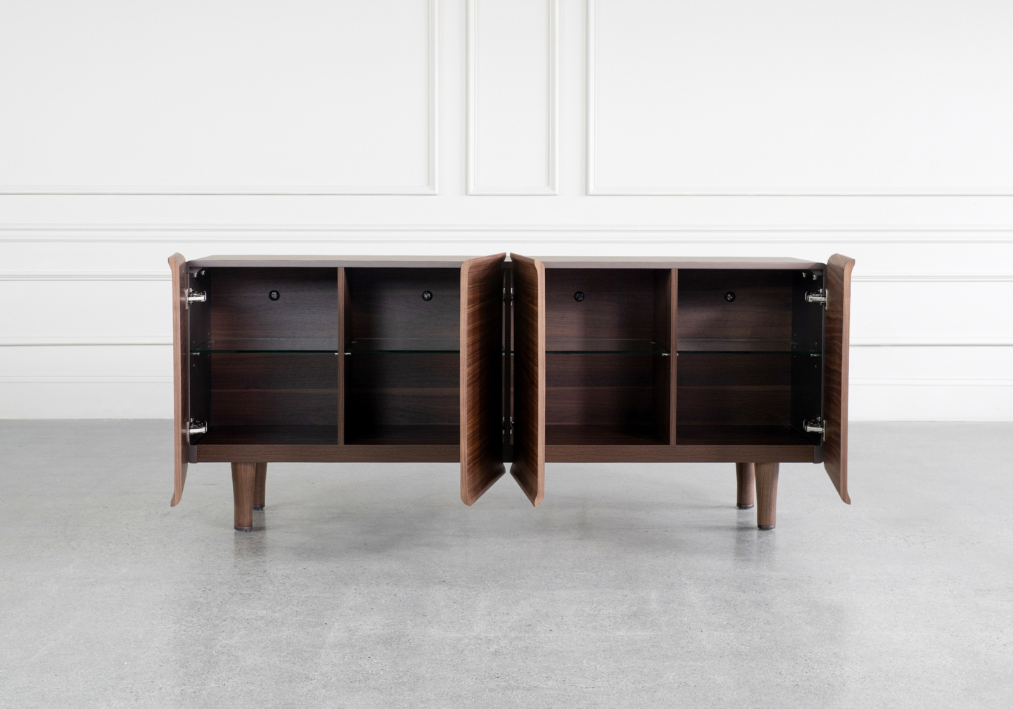 Burke Walnut Buffet Inside