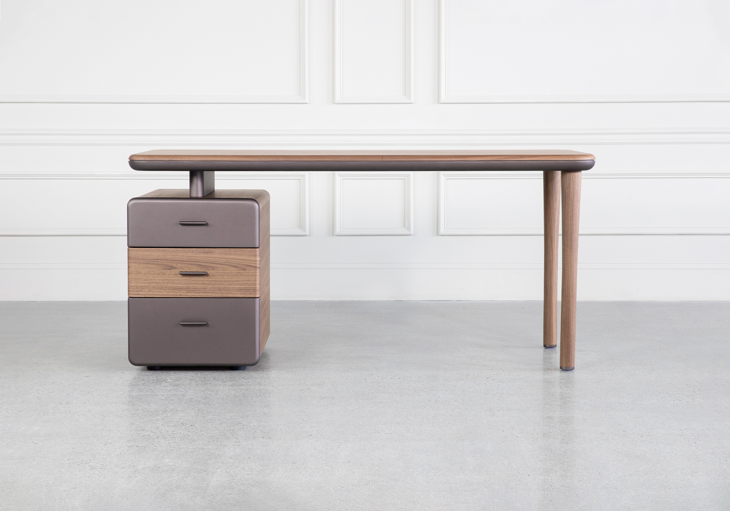 Burke Wood Desk Front