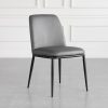 Colette Iron Leather Dining Chair - Angle