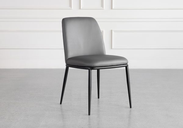 Colette Iron Leather Dining Chair - Angle