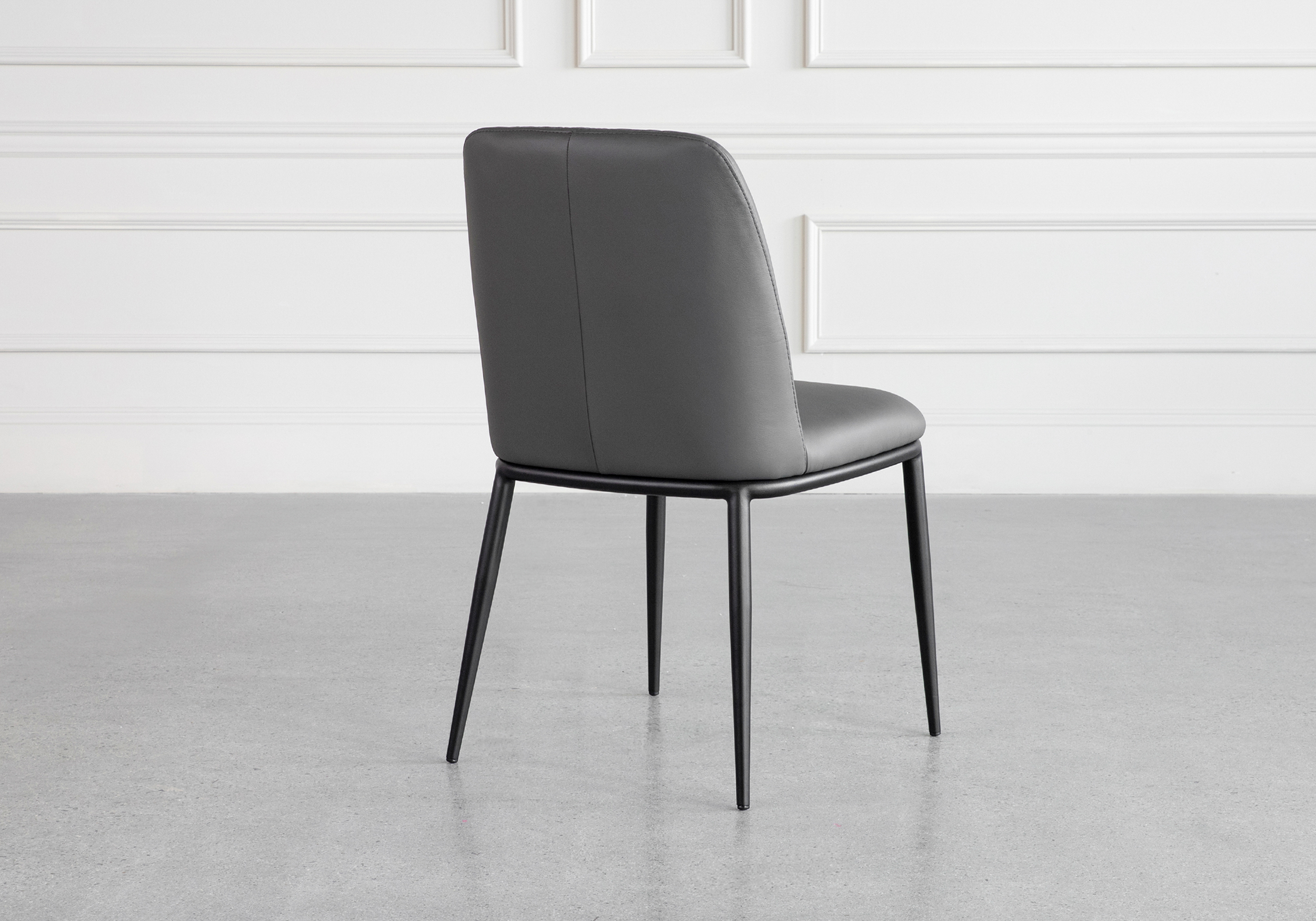 Colette Iron Leather Dining Chair Back