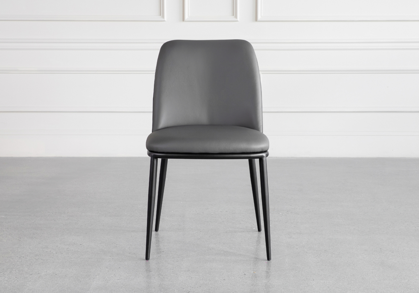Colette Iron Leather Dining Chair Front