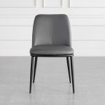Colette Iron Leather Dining Chair Front