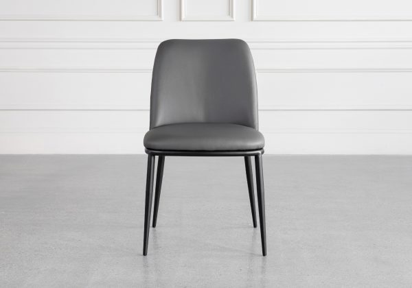 Colette Iron Leather Dining Chair - Front