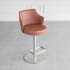 Lorca Cognac Vinyl Counter Stool