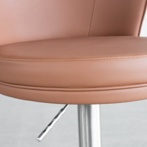 Lorca Cognac Vinyl Counter Stool Seat