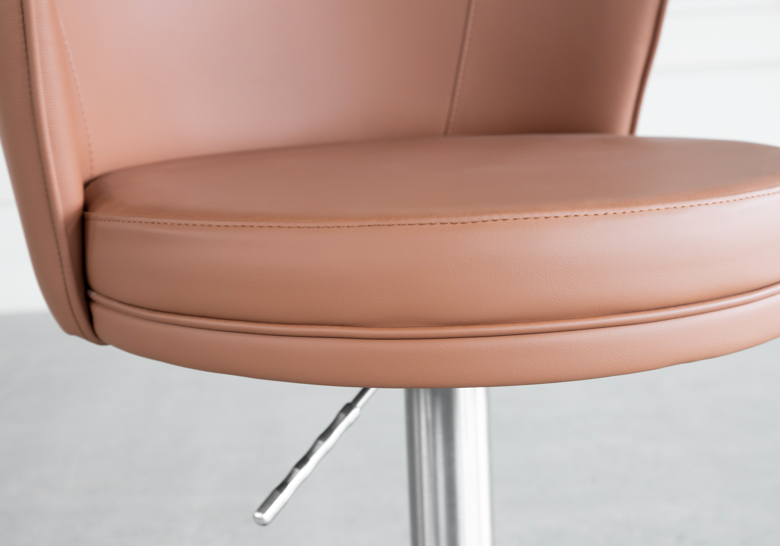 Lorca Cognac Vinyl Counter Stool Seat Lorca Cognac Vinyl Counter Stool Seat