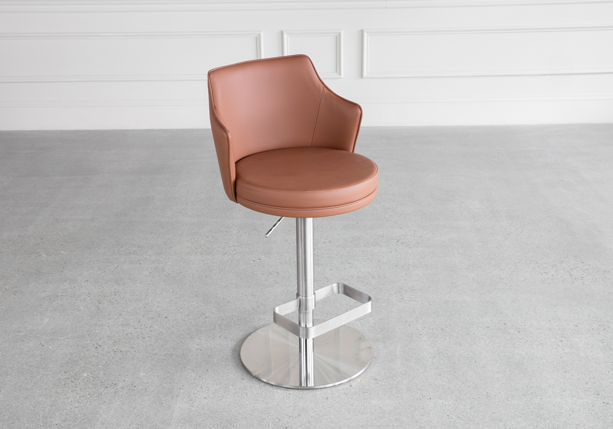 Lorca Cognac Vinyl Counter Stool Lorca Cognac Vinyl Counter Stool