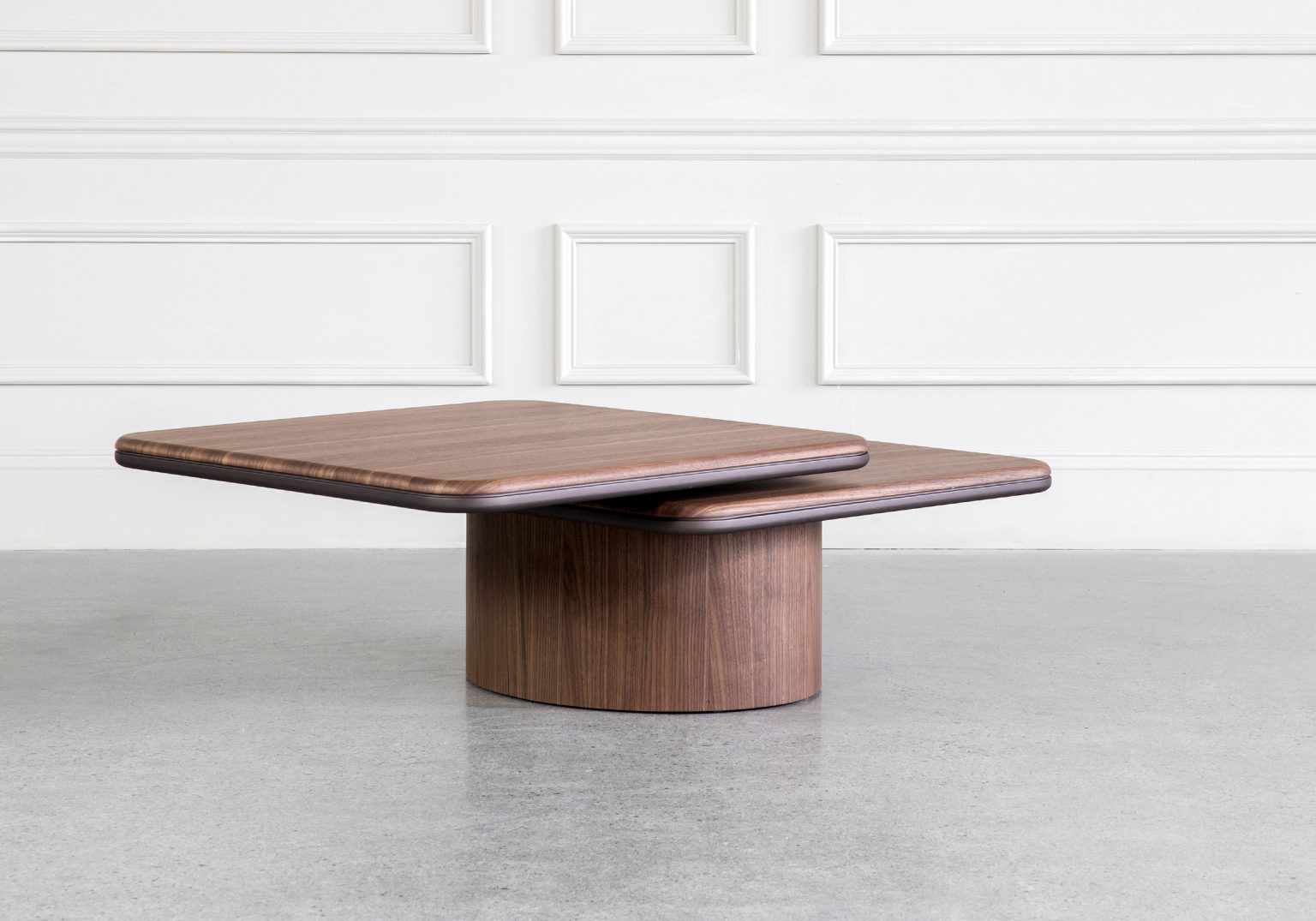 Merritt Walnut Coffee Table Angle