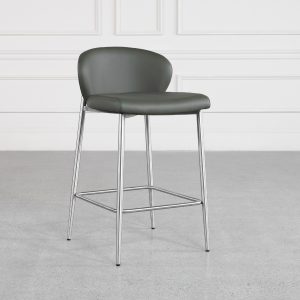 Mona Green 60 Vinyl Counter Stool - Angle