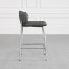 Mona Green 60 Vinyl Counter Stool - Side