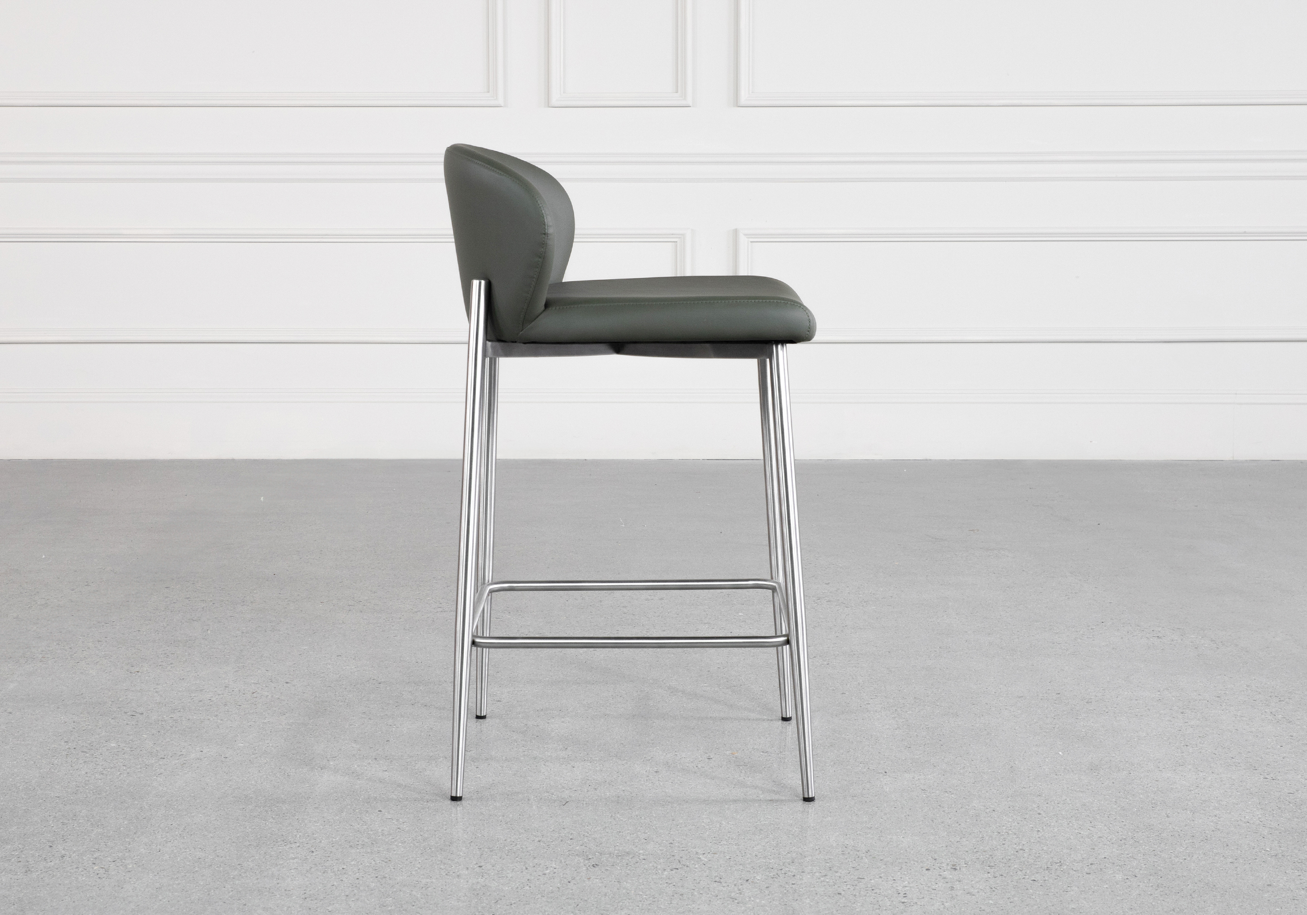 Mona Green 60 Vinyl Counter Stool Side Mona Green 60 Vinyl Counter Stool Side