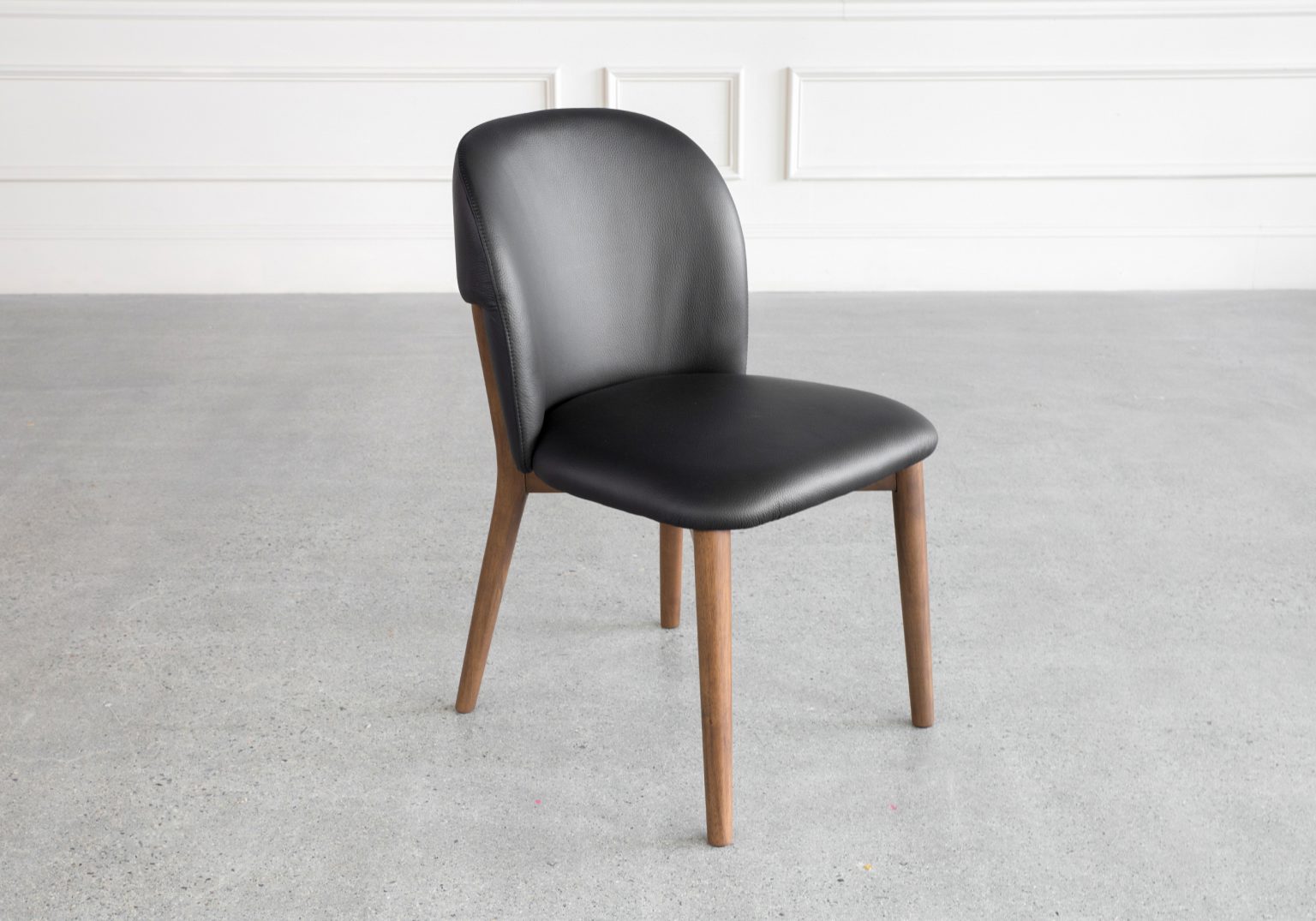 Nadine Black Leather Dining Chair