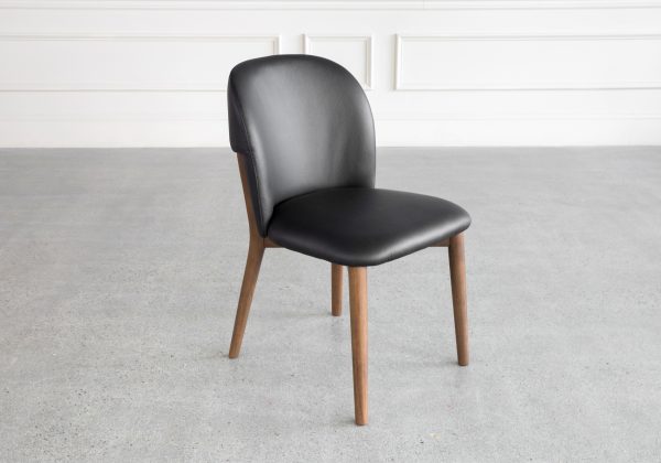 Nadine Black Leather Dining Chair