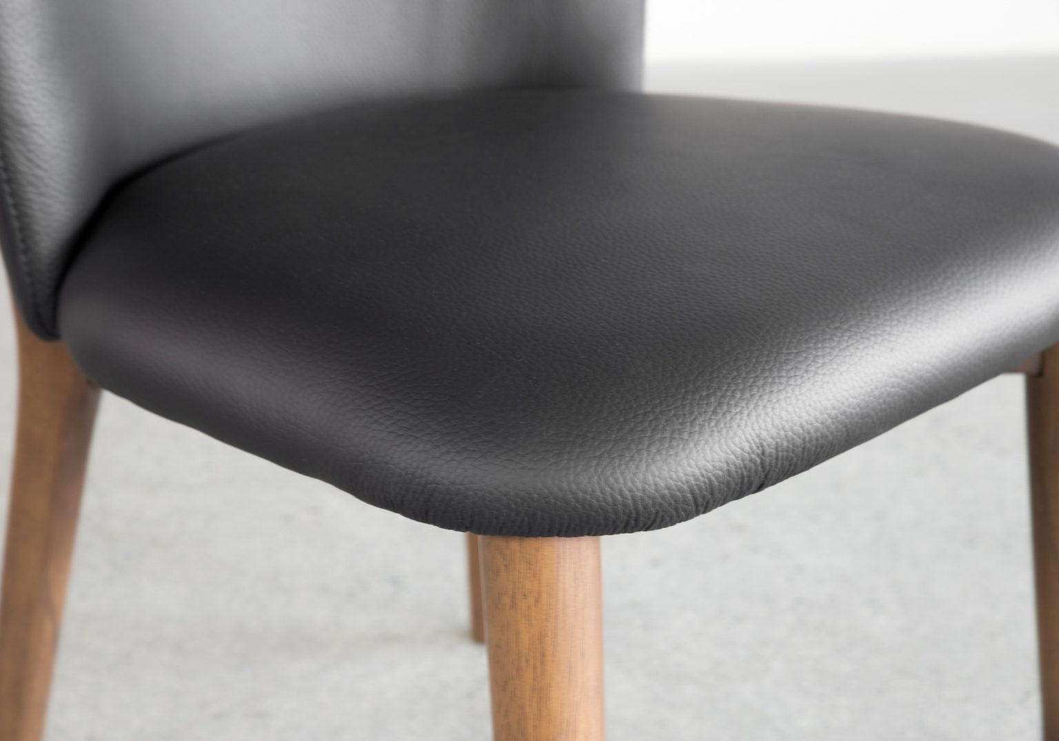 Nadine Black Leather Dining Chair Seat