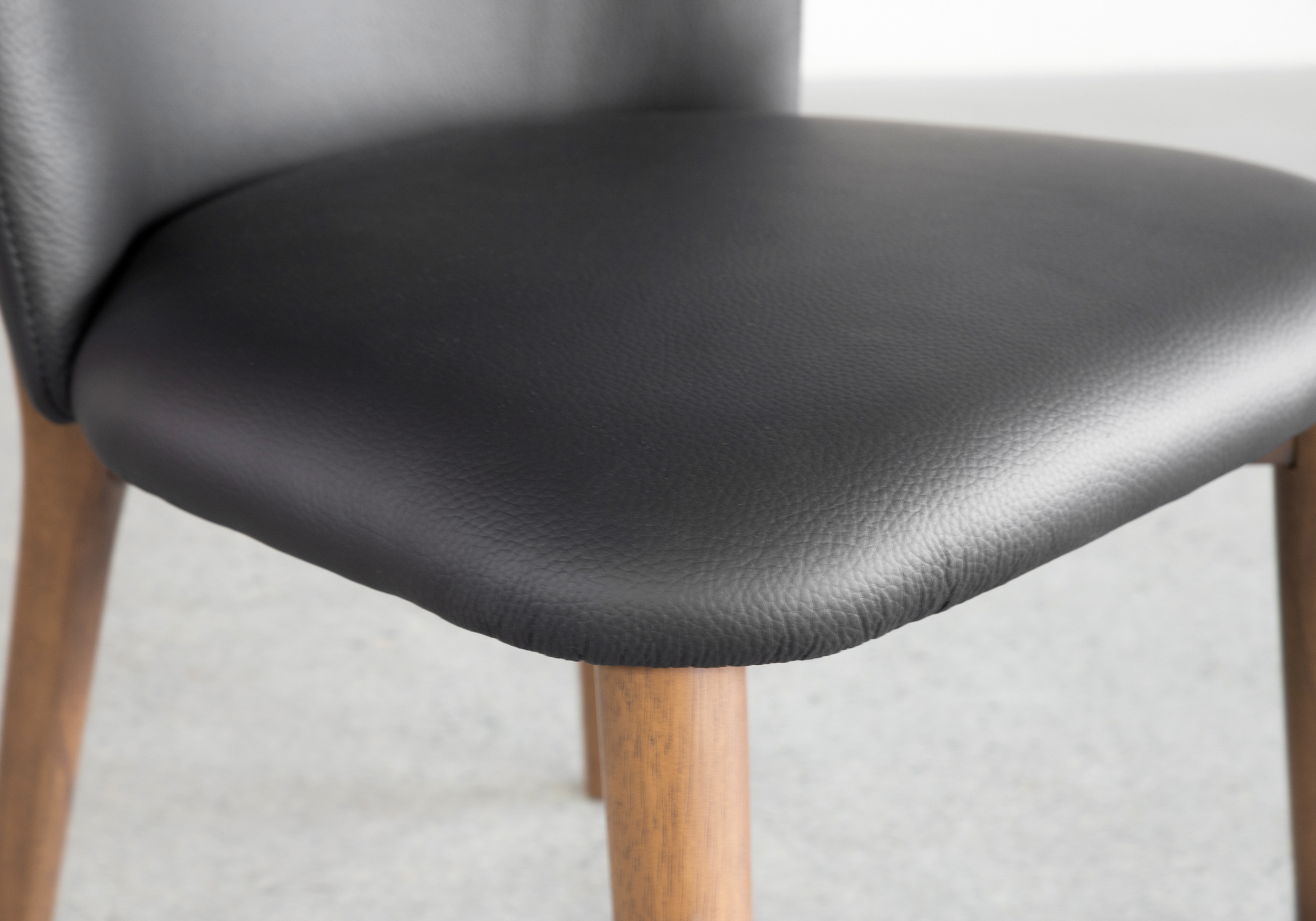 Nadine Black Leather Dining Chair Seat Nadine Black Leather Dining Chair Seat