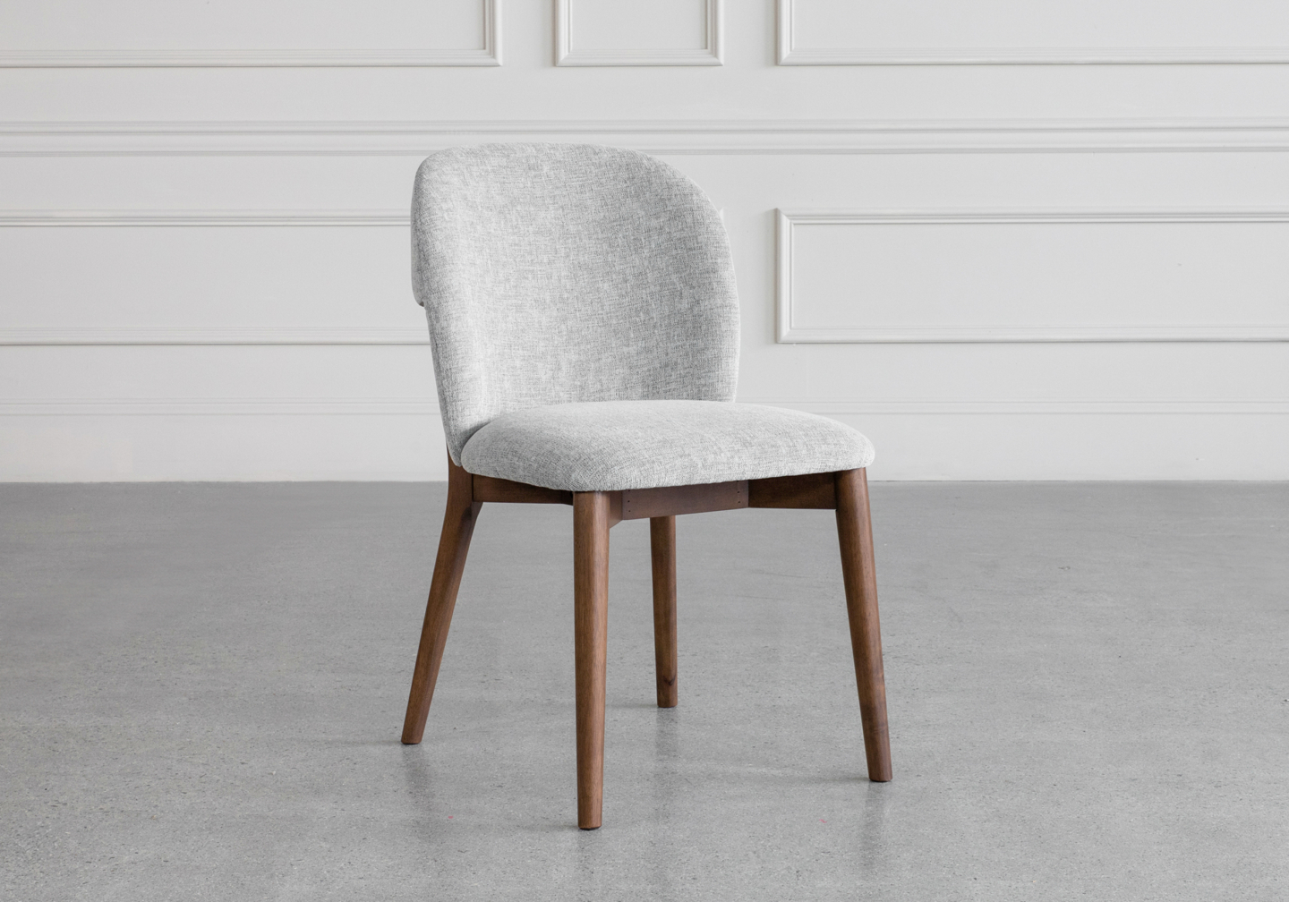 Nadine Shale Fabric Dining Chair Angle