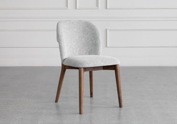 Nadine Shale Fabric Dining Chair - Angle