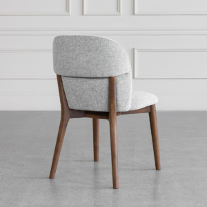 Nadine Shale Fabric Dining Chair Back Nadine Shale Fabric Dining Chair Back