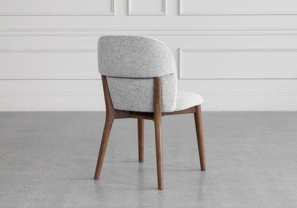 Nadine Shale Fabric Dining Chair - Back