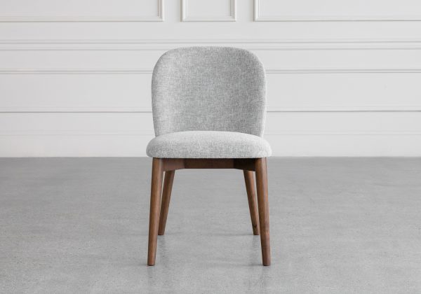 Nadine Shale Fabric Dining Chair - Front