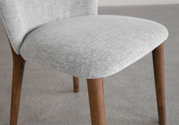 Nadine Shale Fabric Dining Chair - Seat