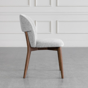 Nadine Shale Fabric Dining Chair Side Nadine Shale Fabric Dining Chair Side