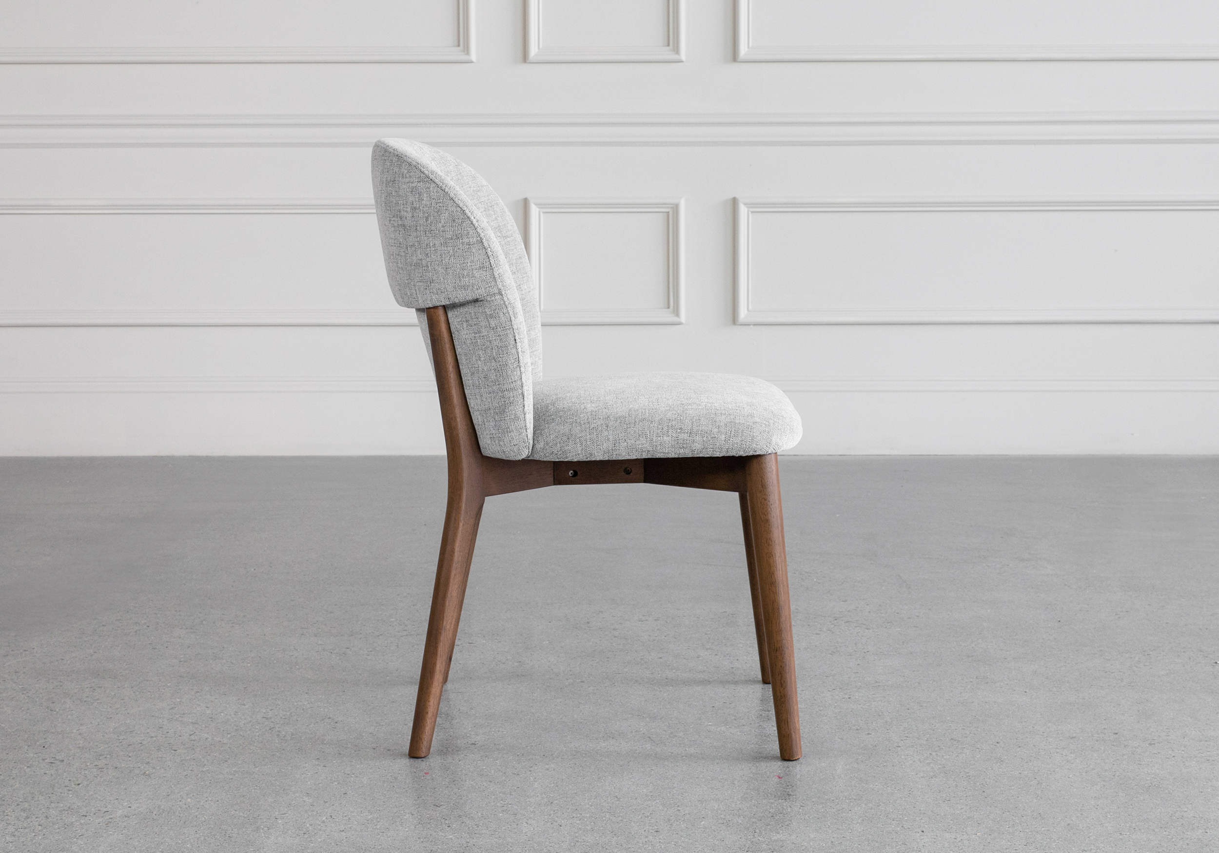 Nadine Shale Fabric Dining Chair Side Nadine Shale Fabric Dining Chair Side