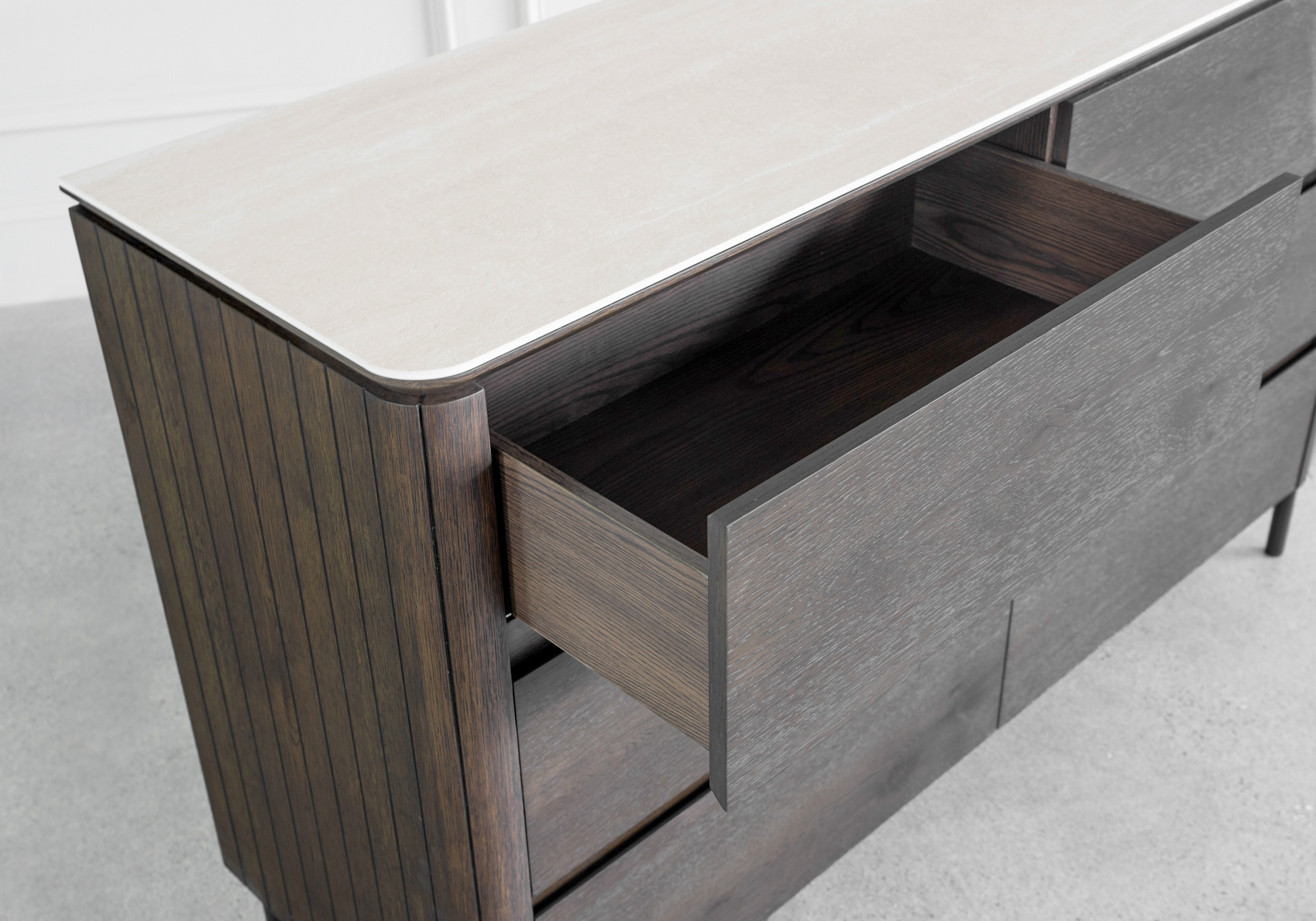 Phoenix Brown Oak Double Dresser Details Phoenix Brown Oak Double Dresser Details