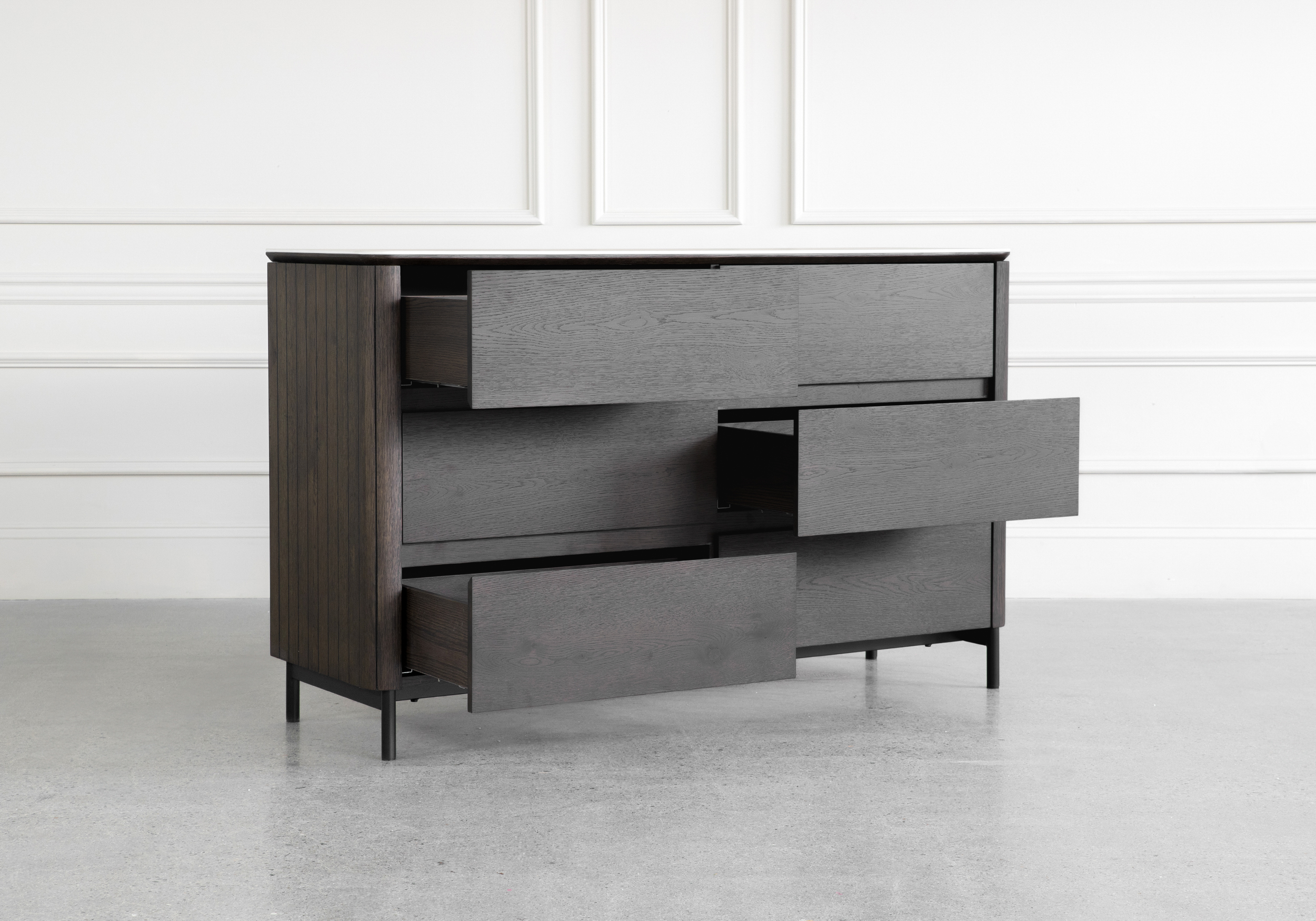 Phoenix Brown Oak Double Dresser Drawers Phoenix Brown Oak Double Dresser Drawers