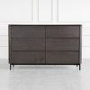 Phoenix Brown Oak Double Dresser - Front