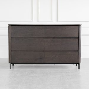 Phoenix Brown Oak Double Dresser - Front
