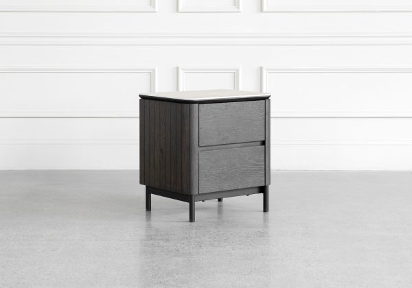 Phoenix Brown Oak Nightstand - Angle