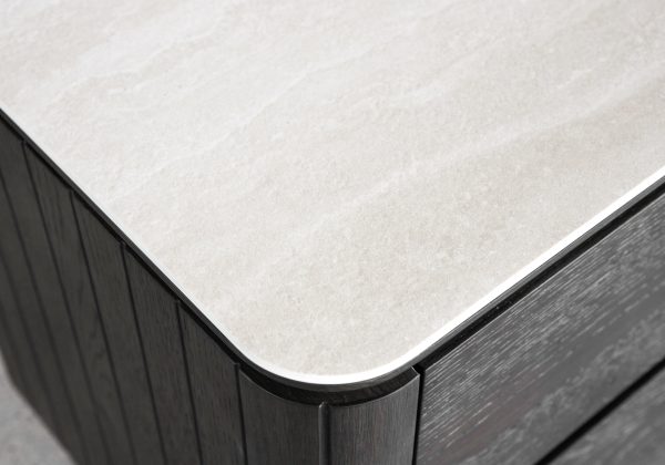 Phoenix Brown Oak Nightstand - Ceramic