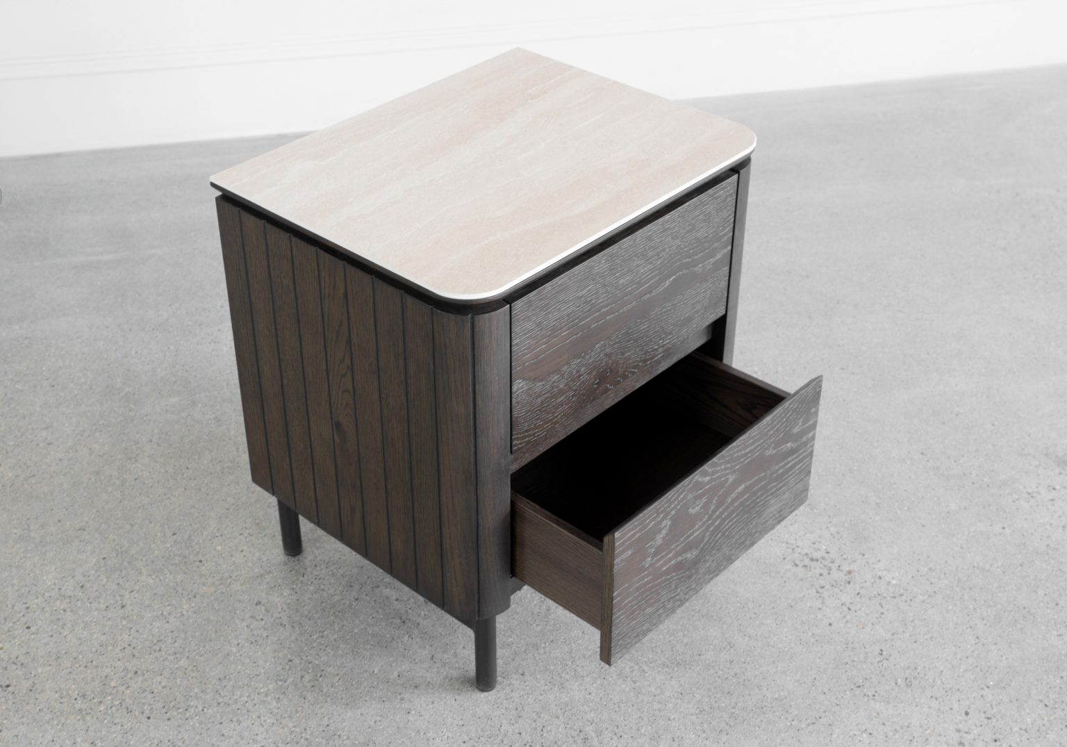 Phoenix Brown Oak Nightstand Details