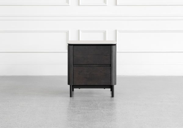 Phoenix Brown Oak Nightstand - Front
