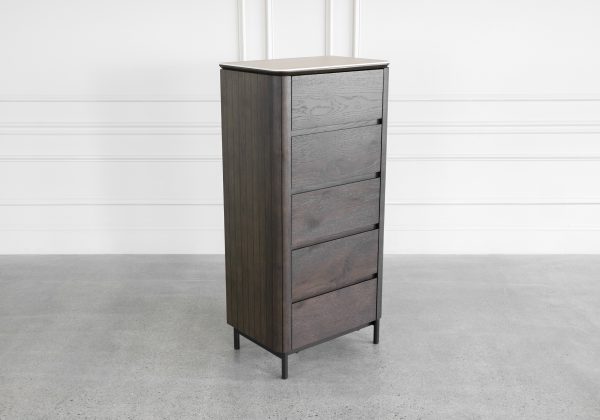 Phoenix Brown Oak Veneer Tallboy