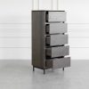 Phoenix Brown Oak Veneer Tallboy - Drawers