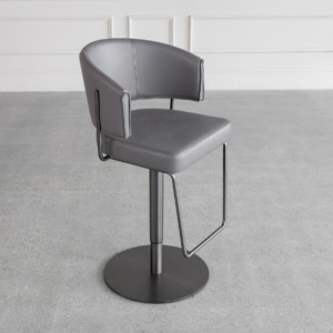 Roger Grey Vinyl Counter Stool Roger Grey Vinyl Counter Stool