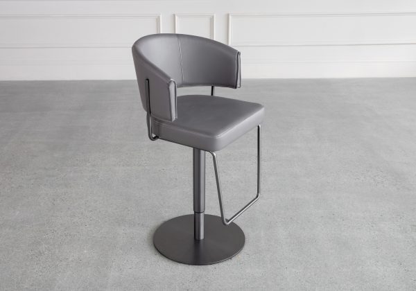 Roger Grey Vinyl Counter Stool