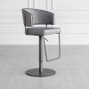 Roger Grey Vinyl Counter Stool - Angle